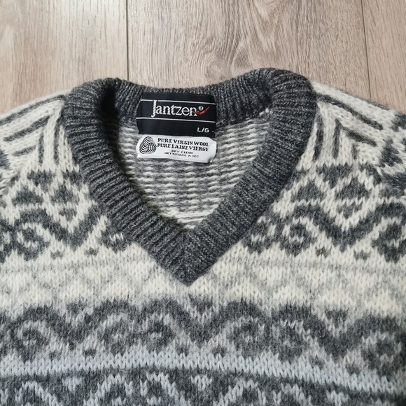 70s Vintage Jantzen Wool Pullover Sweater Winter W - Picture 2 of 4